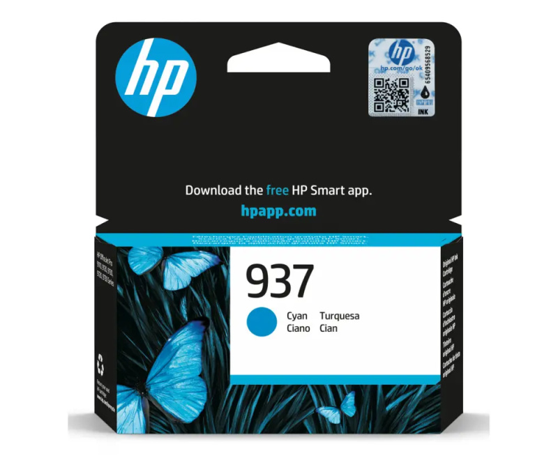 Cartridge HP 4S6W2NE , č. 937 - azurová