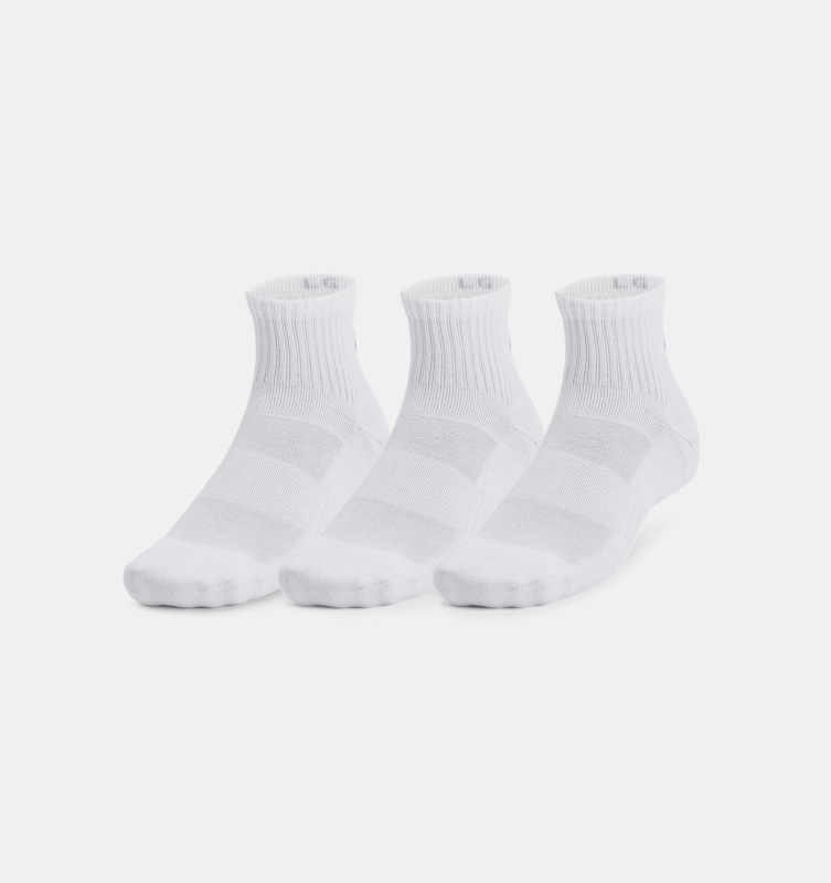 3PACK ponožky Under Armour bílé (1386372 100) M