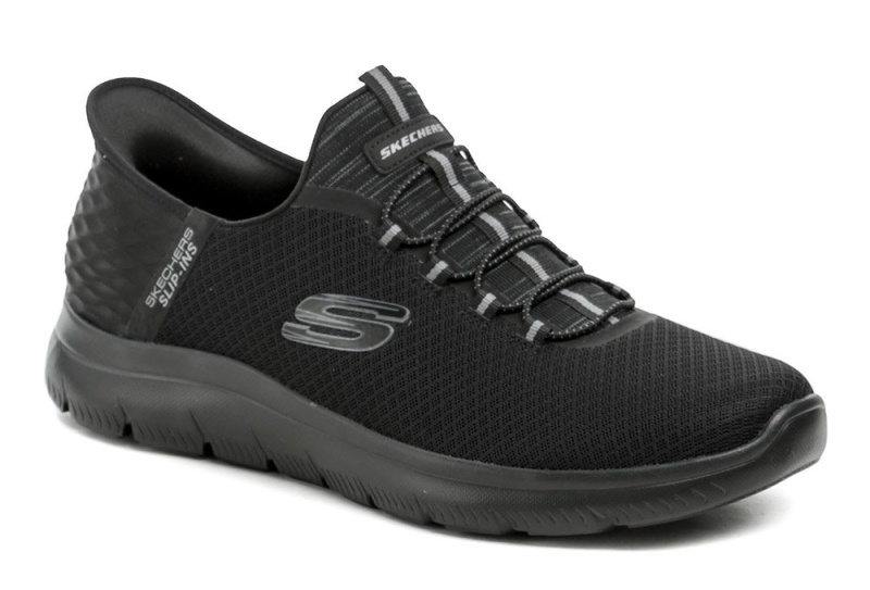 Skechers 232457-BBK černé pánské Slip-in polobotky EUR 47.5