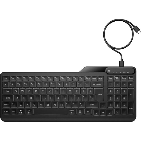 400 Backlit Wired Keyboard Černá