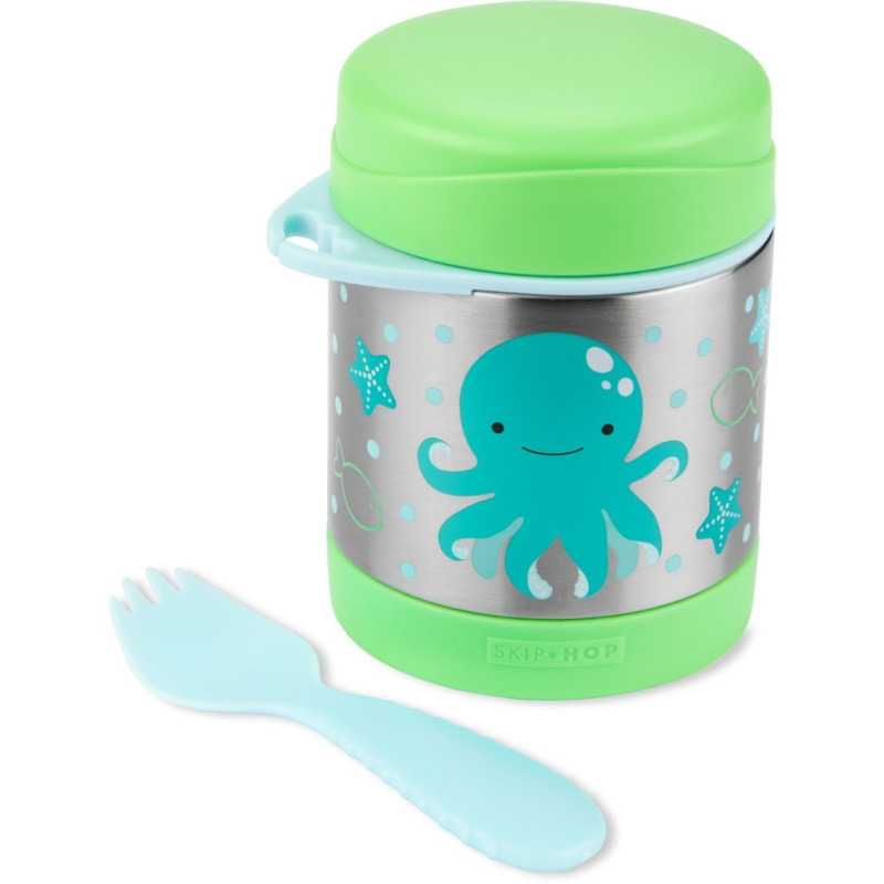 SKIP HOP Zoo Termoska na jídlo se lžičko/vidličkou Chobotnice 325 ml, 3+