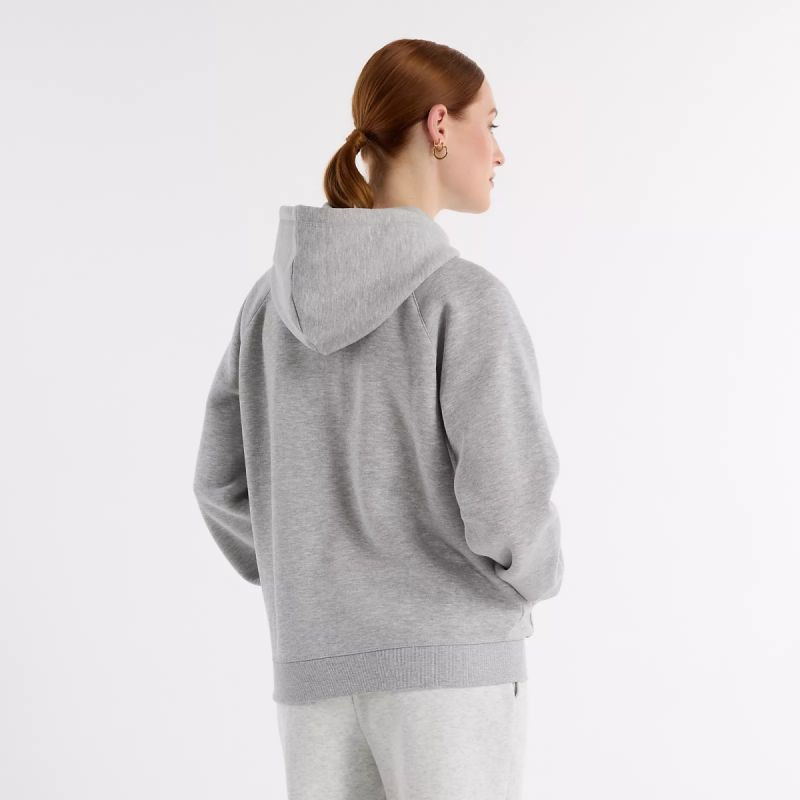 Dámská sportovní fleecová mikina New Balance s logem a zipem W WJ43525AG XL