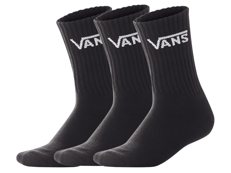 Vans Dámské / Pánské tenisové ponožky, 3 páry (černá, 43-46)
