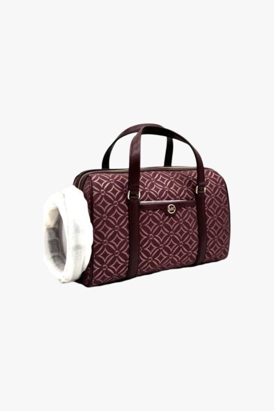 Michael Kors jet set TRAVEL MD duffle satchel oxblood multi víkendová taška