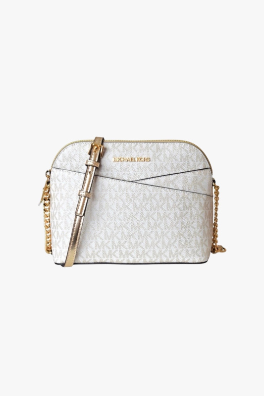 Michael Kors Jet set travel DOME XCROSS dámská kabelka pale gold monogram