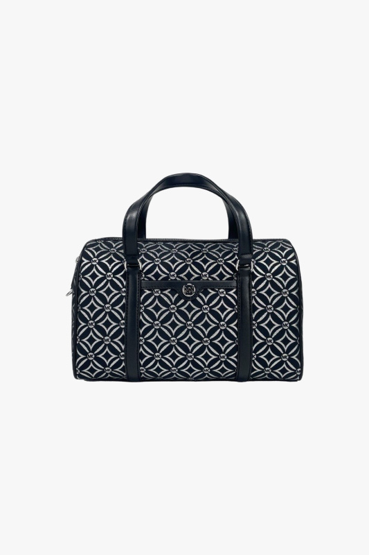 Michael Kors jet set TRAVEL MD duffle satchel black silver multi víkendová taška