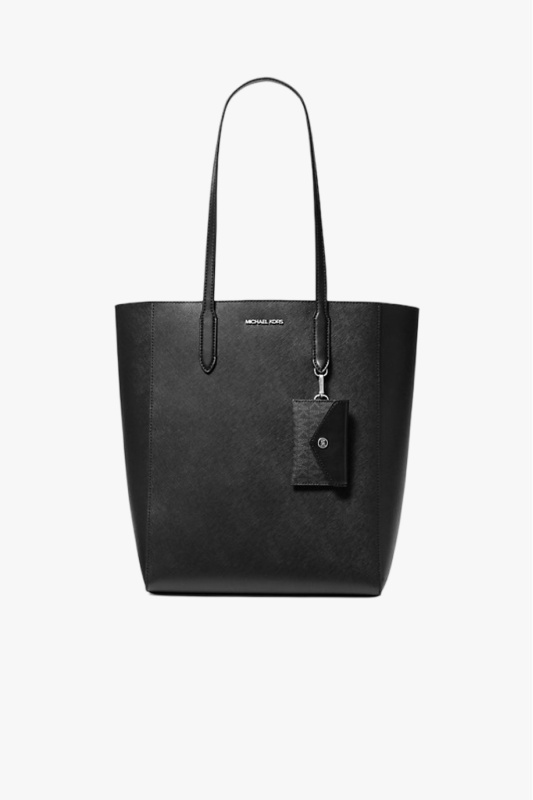 Michael Kors VINCENT large tote with card case černá kožená dámská kabelka a peněženka