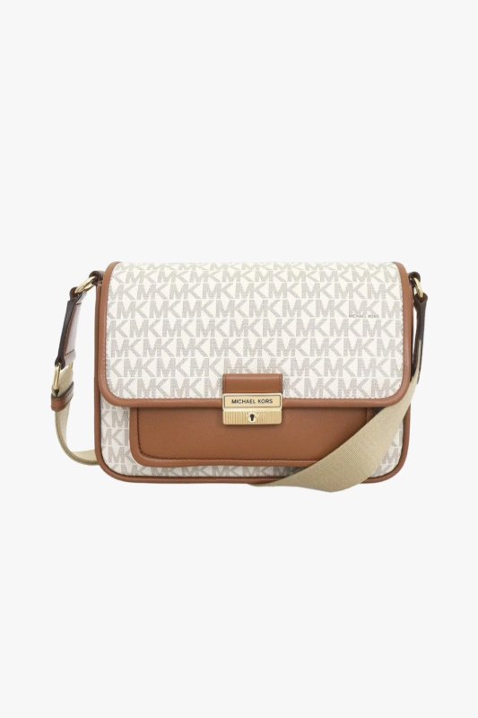 Michael Kors BRADSHAW MD pkt messenger dámská kabelka vanilla monogram