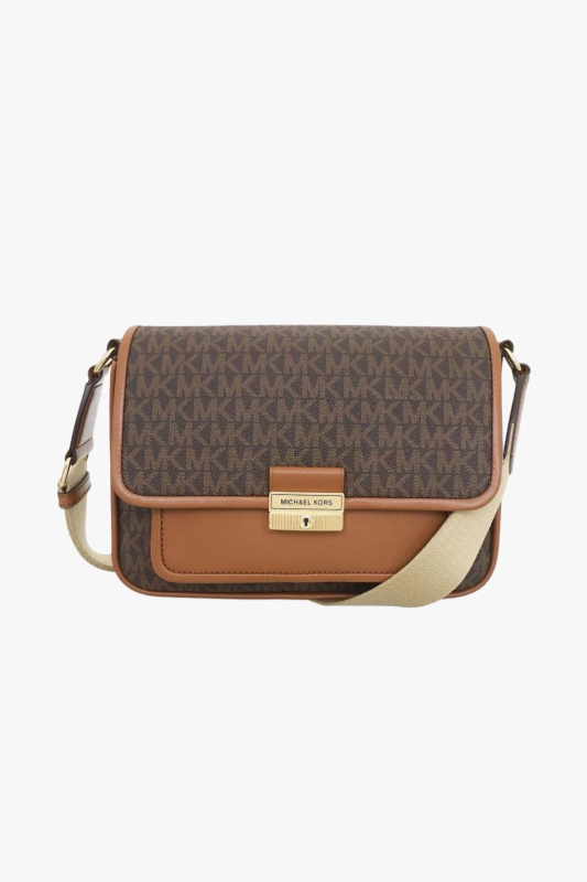 Michael Kors BRADSHAW MD pkt messenger dámská kabelka hnědá monogram