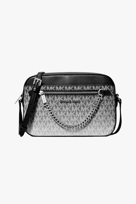 Michael Kors JET SET ITEM crossbody chain monogram black ombre dámská kabelka