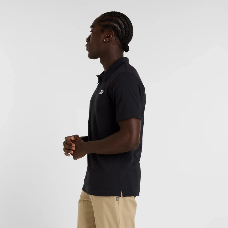 Bavlněná polokošile New Balance Pique M MT51519BK Tričko m