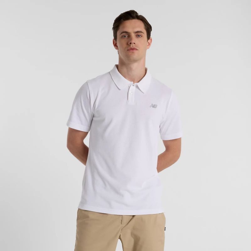 Bavlněná polokošile New Balance Pique M MT51519WT T-Shirt XL