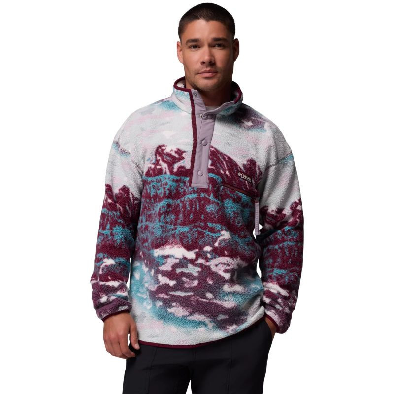 Columbia Helvetia II Printed Half Snap Fleece 2098461624 Maroon L L