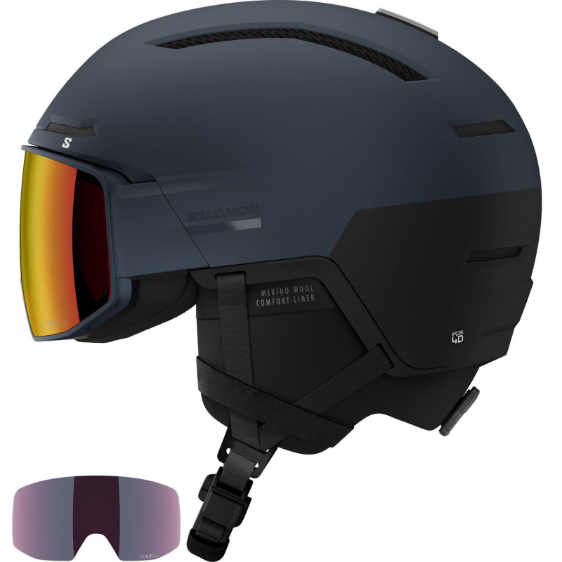 Salomon Driver Prime Sigma Plus, lyžařská helma s hledím, tmavě modrá