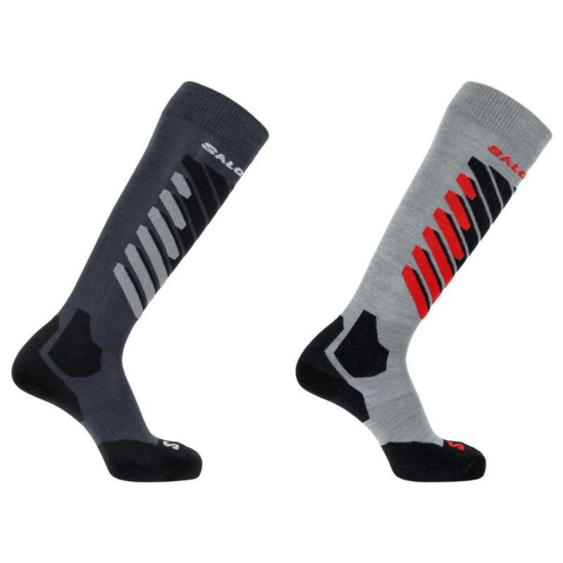 Salomon S/Access, lyžařské ponožky, 2balení, šedá