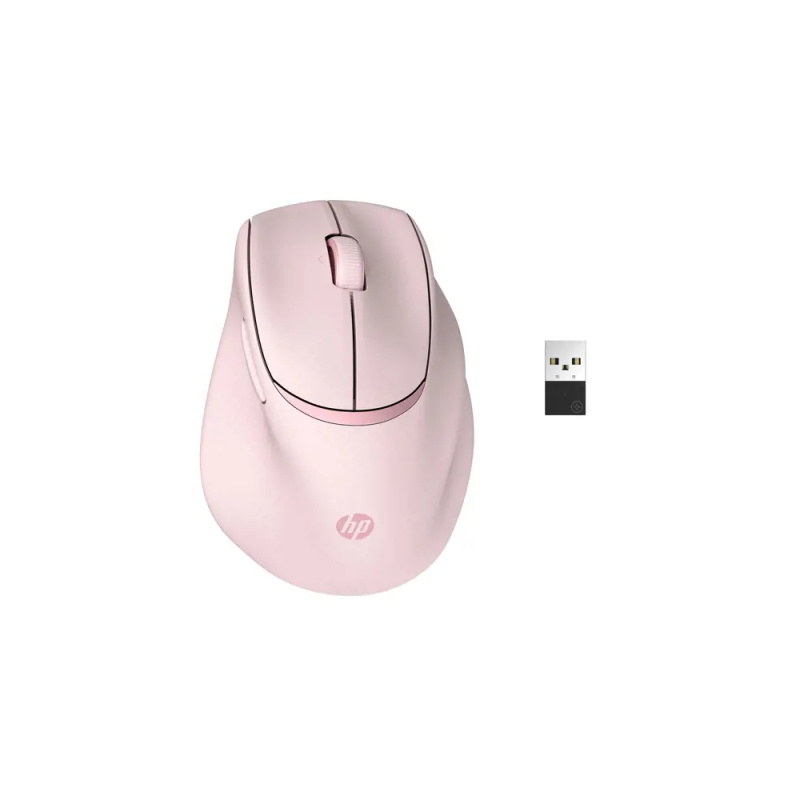 HP 720M Capacitor Tilt Ergonomic bezdrátová myš růžová