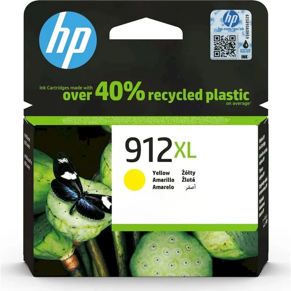 HP 912XL originální inkoustová kazeta s vysokou výtěžností žlutá