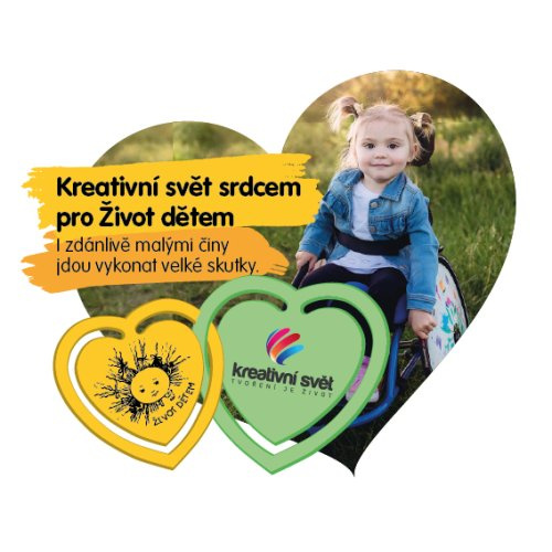 Dárkové poukazy Dobročinné srdíčko Kreativní svět srdcem pro Život dětem pro malou Viktorku