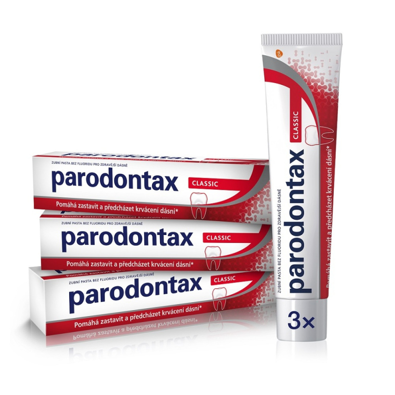 Parodontax Classic zubní pasta proti krvácení dásní bez fluoridu 3x75 ml