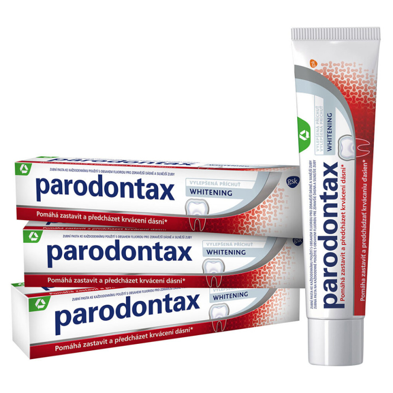 Parodontax Whitening bělicí zubní pasta proti krvácení dásní 3x75 ml