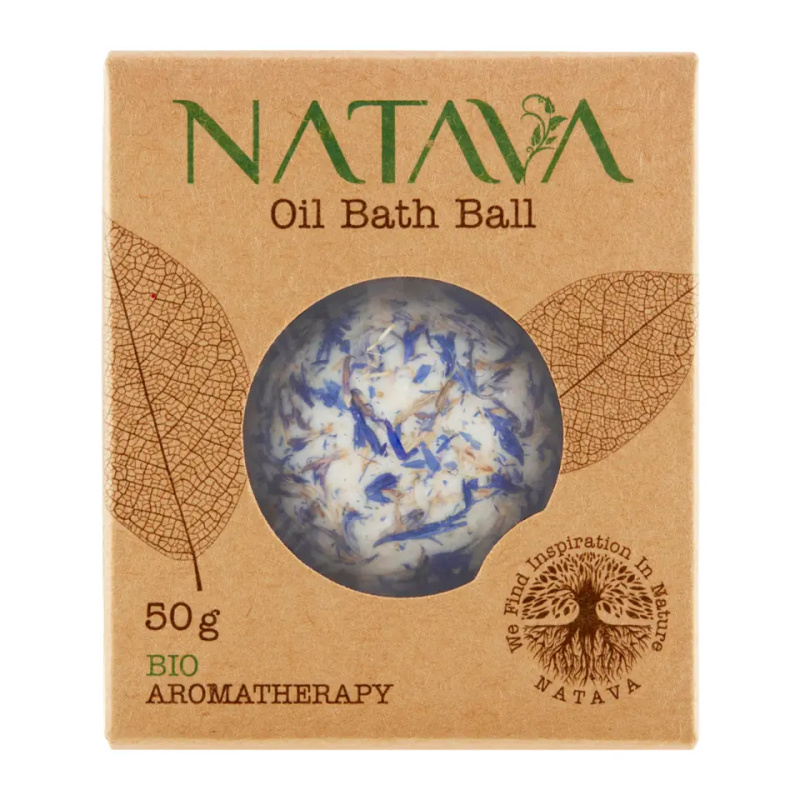 Natava Olejová koule do koupele Bio Aromatherapy s vůní chrpy 50 g
