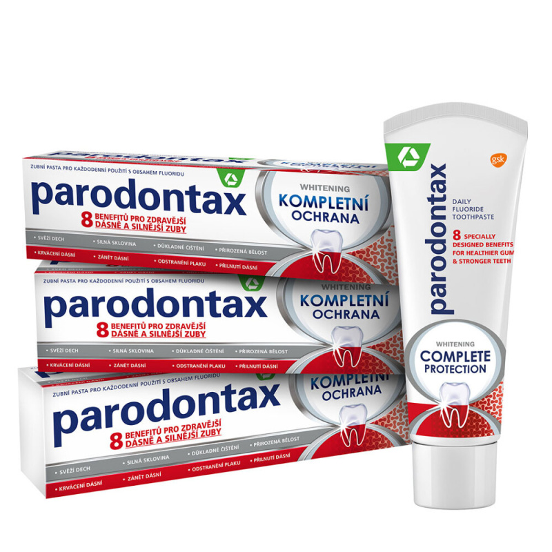 Parodontax Complete Protection Whitening bělicí zubní pasta s fluoridem 3x75 ml