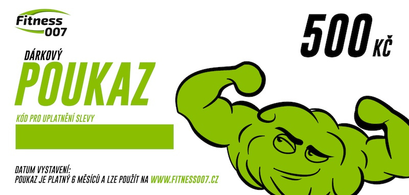 Dárkový poukaz Fitness007 500 Kč