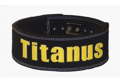 Titánus fitness opasek s pákovou přezkou 10/8 černý- S