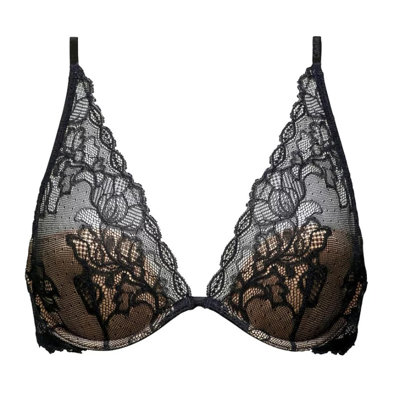 Dámská vyztužená podprsenka Plunge Lightly Lined QF1436E - Calvin Klein 75D