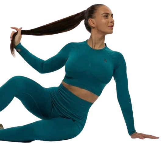 Booty BASIC ACTIVE JUNGLE GREEN crop-top - XS/S