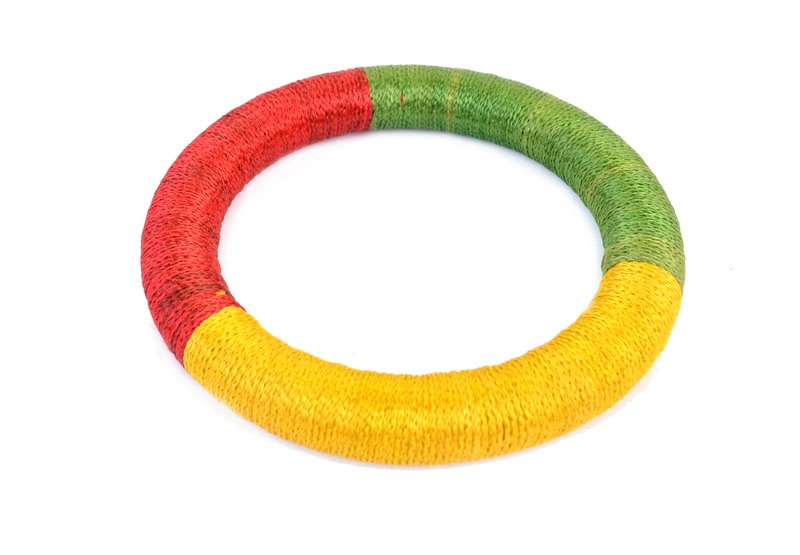 Sanu Babu Náramek - dřevo + provázky - rasta