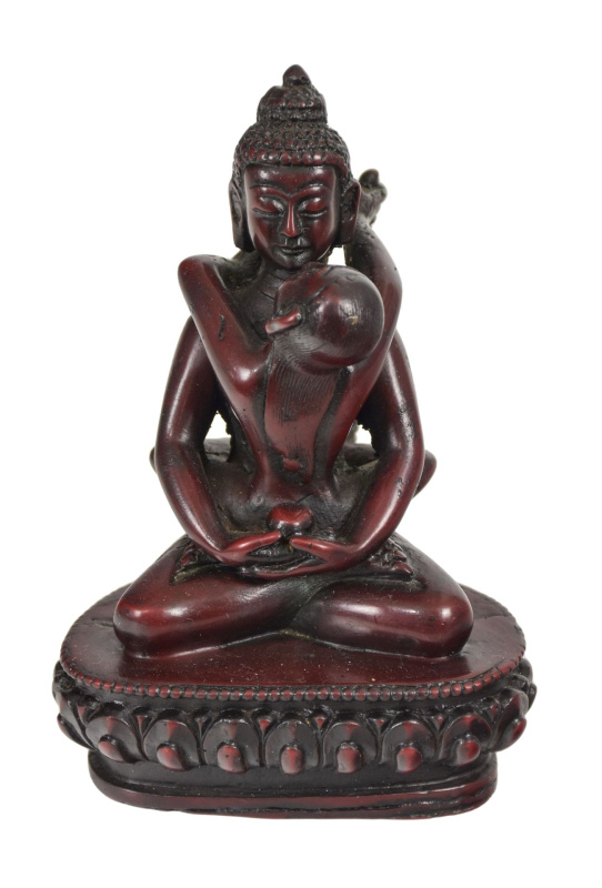 Sanu Babu Buddha Shakti, pryskyřice, červený, 12cm