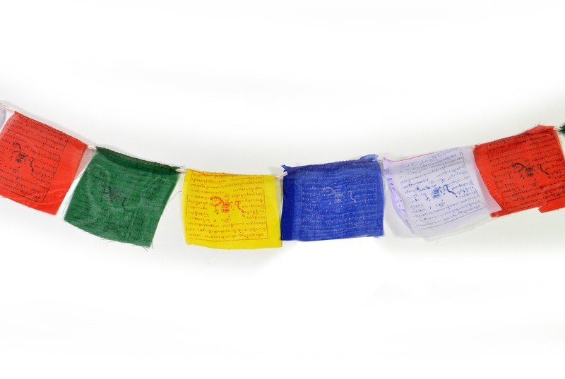 Sanu Babu Modlitební praporky, 10x8cm, 10x prap., barevný tisk, polyester