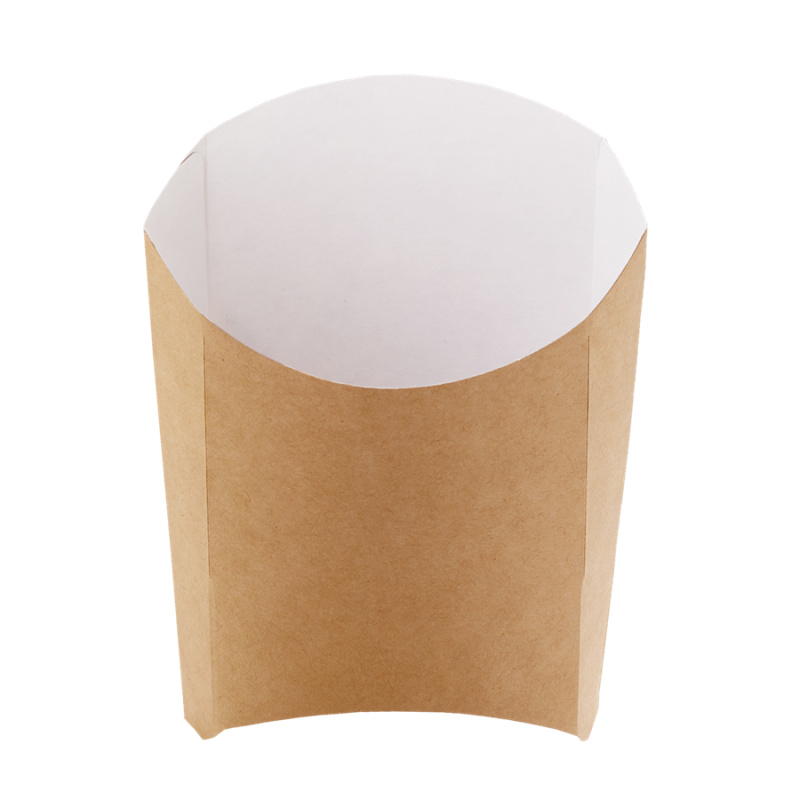 EcoRevolution Obaly Papírová kapsa EKO na hranolky 105x50x110 mm hnědá bal/50 ks Balení: 50