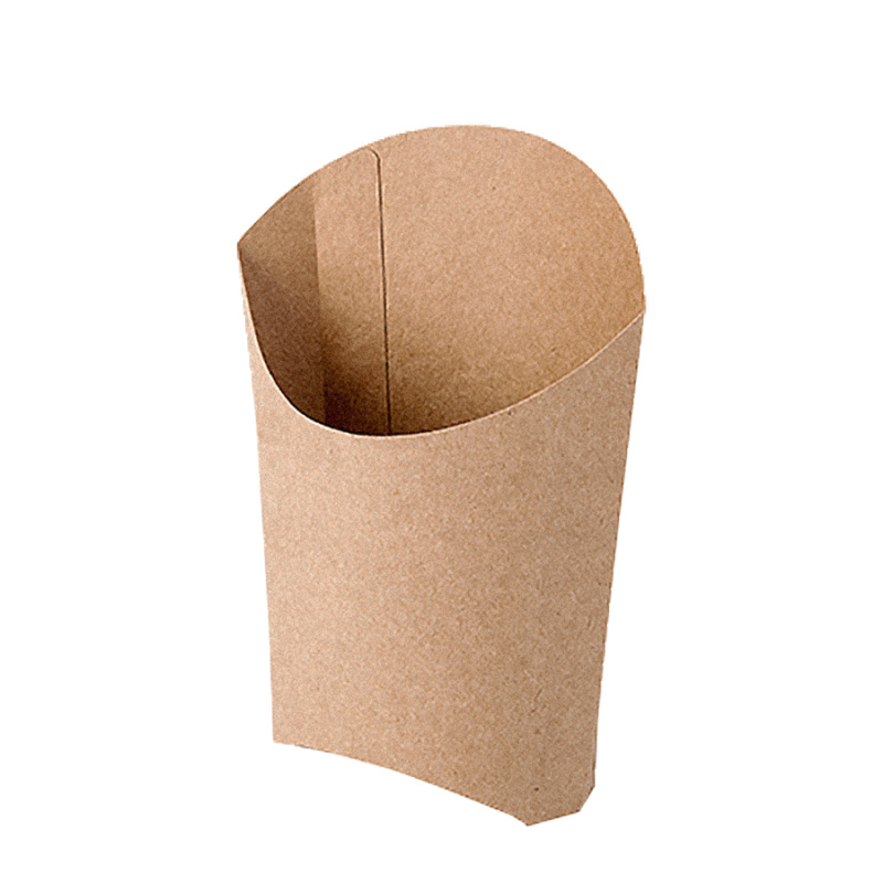 EcoPack Papírová kapsa EKO na hranolky 105x80x110 mm kraft ideal pack® bal/50 ks Balení: 50