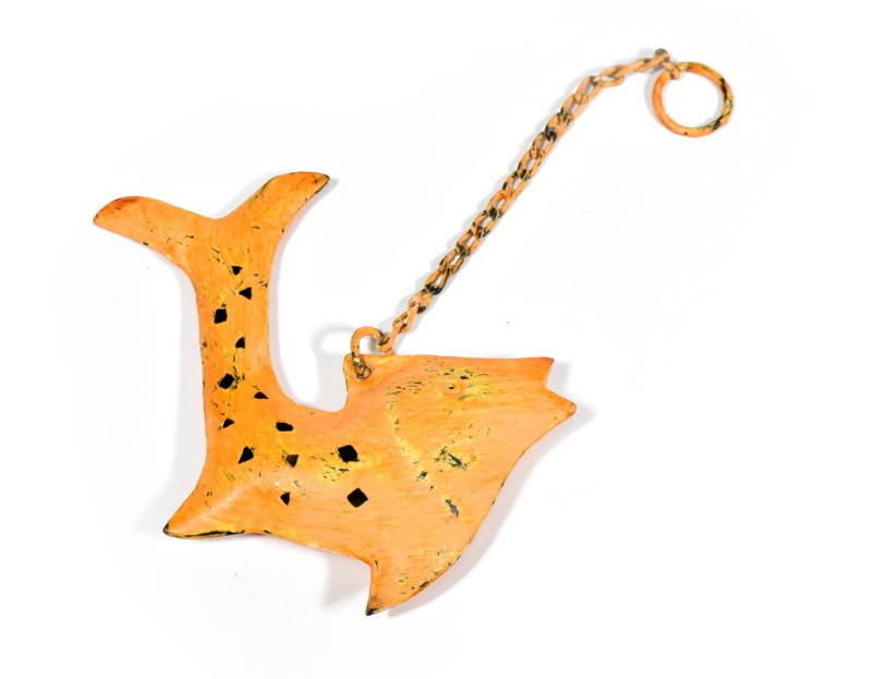 Sanu Babu Závěsná ozdoba, oranžová ryba, 13x2x14cm