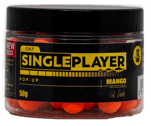 Singleplayer plovoucí boilies pop-up boilies mango 50 g - 12 mm