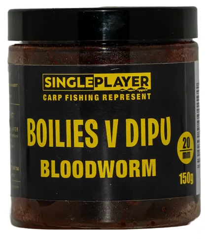 Singleplayer boilies v dipu bloodworm 150 g 20 mm