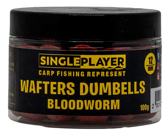 Singleplayer wafters dumbells bloodworm 100 g 12 mm