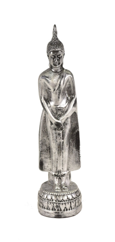 Sanu Babu Narozeninový Buddha, neděle, stříbrná patina, 20cm