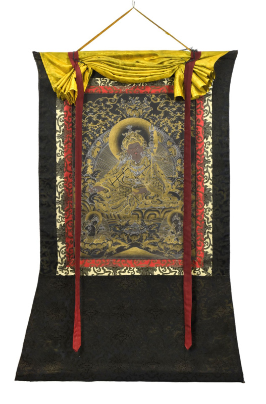 Sanu Babu Thangka, Guru Rinpočhe, antik patina, 83x119cm
