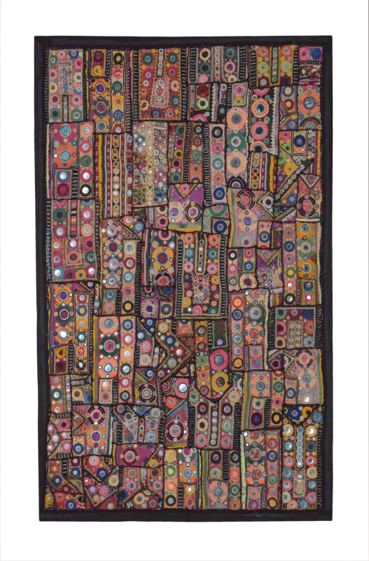 Sanu Babu Unikátní tapiserie z Rajastanu, barevná, ruční vyšívání, 143x95cm