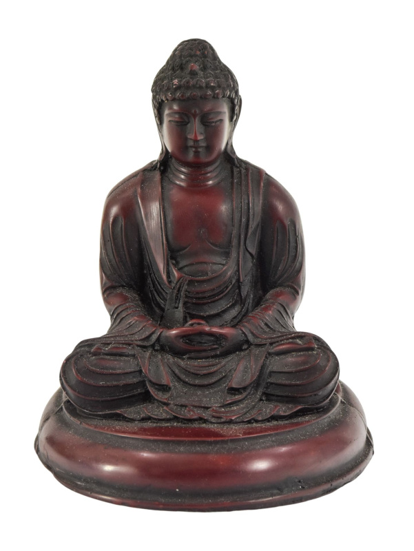 Sanu Babu Buddha Amitába, tmavě červený,11cm