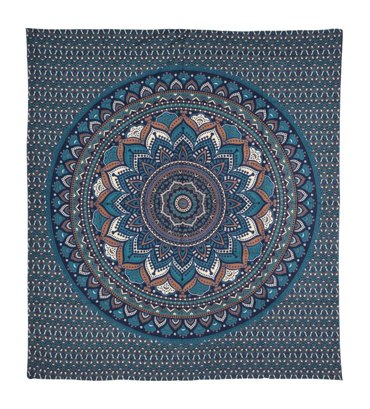 Sanu Babu Přehoz na postel, květinová mandala, 210x230cm (0F)