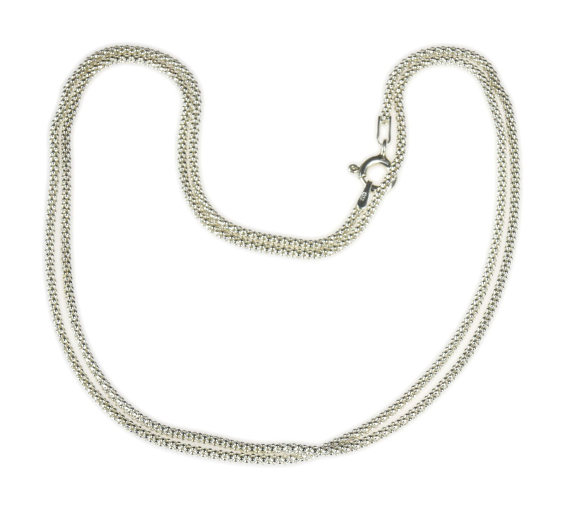 Sanu Babu Stříbrný řetízek, karabinka, tloušťka 2mm, délka cca 55cm, 3g