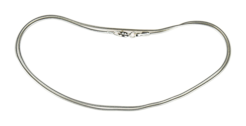 Sanu Babu Stříbrný hadí řetízek, karabinka, tloušťka 1mm, délka cca 45cm, 3g
