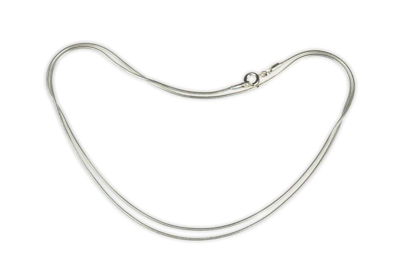 Sanu Babu Stříbrný hadí řetízek, karabinka, tloušťka 1mm, délka cca 55cm, 4g