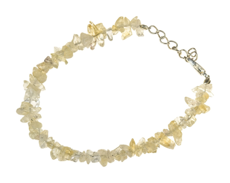 Sanu Babu Náramek ze sekaného citrínu, velikost cca 6mm, délka 20cm, karabinka