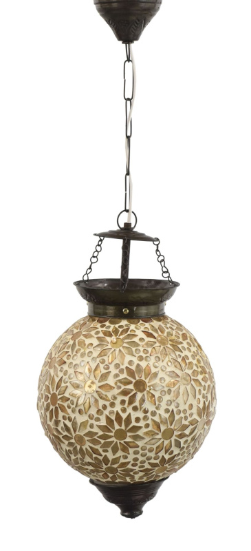 Sanu Babu Skleněná mozaiková lampa, multibarevná, průměr 21cm, výška 28cm