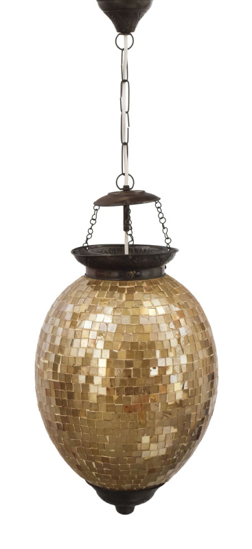 Sanu Babu Skleněné mozaikové stínidlo, ruční práce, 25x25x40cm (4F)